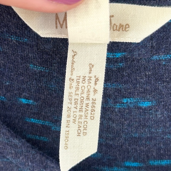 MATILDA JANE Deep Water Navy Scoop Neck Maxi Dress Cottage Modest Comfort Size L - Picture 15 of 15